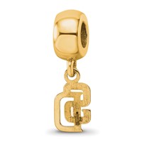 Sterling Silver Gold Plated Major League Baseball LogoArt San Diego Padres S-d Dangle Bead view 5