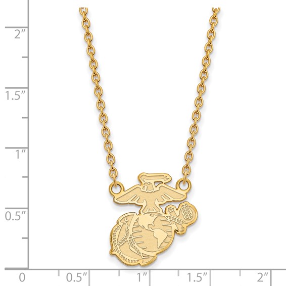 14ky U.S. Marine Corps Split Chain Pendant