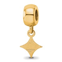 Sterling Silver Gold-plated LogoArt Furman University Extra Small Dangle Bead Charm view 5