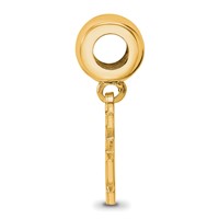 Sterling Silver Gold-plated LogoArt Marquette University Small Dangle Bead Charm view 2