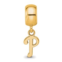 Sterling Silver Gold Plated Major League Baseball LogoArt Philadelphia Phillies Dangle Bead view 4