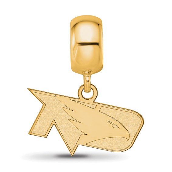 Sterling Silver Gold-plated LogoArt University of North Dakota Extra Small Dangle Bead Charm