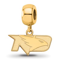 Sterling Silver Gold-plated LogoArt University of North Dakota Extra Small Dangle Bead Charm view 1