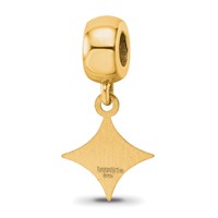 Sterling Silver Gold-plated LogoArt Furman University Small Dangle Bead Charm view 5