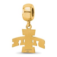 Sterling Silver Gold-plated LogoArt Iowa State University Small Dangle Bead Charm view 5