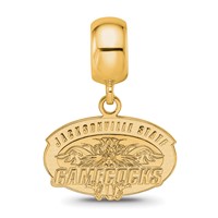 Sterling Silver Gold-plated LogoArt Jacksonville State U. Small Dangle Bead view 4