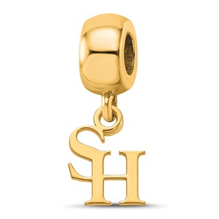 Sterling Silver Gold-plated LogoArt Sam Houston State University Extra Small Dangle Bead Charm