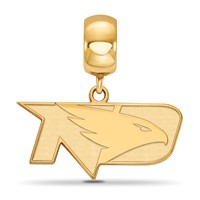 Sterling Silver Gold-plated LogoArt University of North Dakota Small Dangle Bead Charm view 2