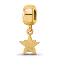 Sterling Silver Gold Plated Major League Baseball LogoArt Houston Astros Dangle Bead view 5