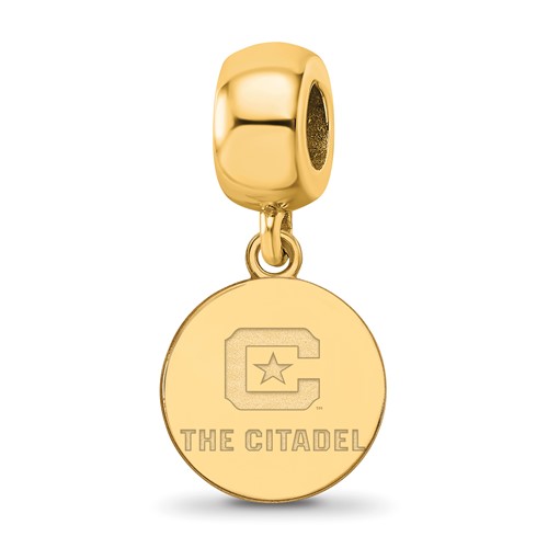 Sterling Silver with GP LogoArt the Citadel Small Dangle Bead
