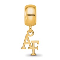 Sterling Silver Gold-plated LogoArt United States Air Force Academy A-f Extra Small Dangle Bead view 4