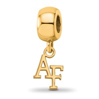 Sterling Silver Gold-plated LogoArt United States Air Force Academy A-f Extra Small Dangle Bead view 1