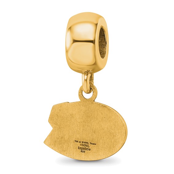 Sterling Silver Gold-plated NHL LogoArt Montreal Canadiens Extra Small Dangle Bead Charm