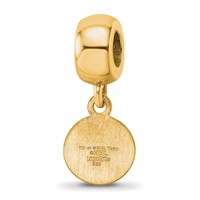 Sterling Silver Gold-plated Nhl LogoArt New York Islanders Extra Small Dangle Bead Charm view 5