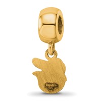 Sterling Silver Gold Plated Major League Baseball LogoArt Baltimore Orioles Extra Small Dangle Bead view 5