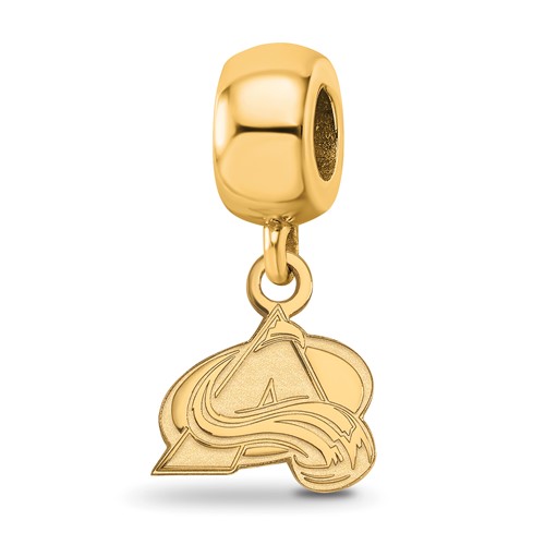 Sterling Silver Gold-plated Nhl LogoArt Colorado Avalanche Letter a Extra Small Dangle Bead