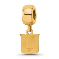 Sterling Silver Gold-plated Nhl LogoArt New York Rangers Extra Small Dangle Bead Charm view 5