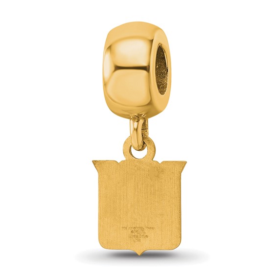 Sterling Silver Gold-plated NHL LogoArt New York Rangers Extra Small Dangle Bead Charm