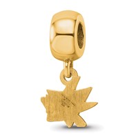 Sterling Silver Gold-plated Nhl LogoArt San Jose Sharks Extra Small Dangle Bead Charm view 5