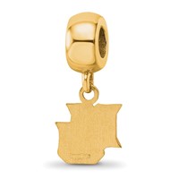 Sterling Silver Gold-plated LogoArt Marquette University M-u Extra Small Dangle Bead Charm view 5