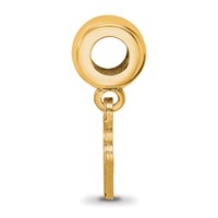 Sterling Silver Gold-plated LogoArt Georgia Southern University Eagle Extra Small Dangle Bead Charm view 2