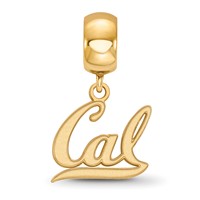 Sterling Silver Gold-plated LogoArt University of California Berkeley Small Dangle Bead Charm view 3