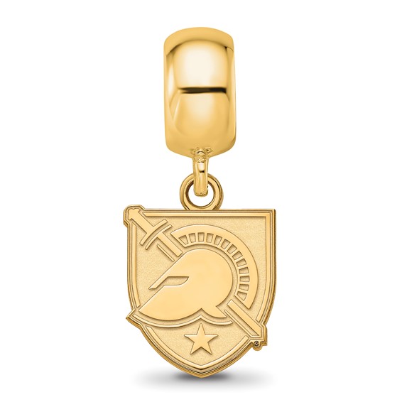 Sterling Silver Gold-plated LogoArt U.S. Military Academy Letter A Small Dangle Bead Charm