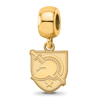 Sterling Silver Gold-plated LogoArt U.S. Military Academy Letter A Small Dangle Bead Charm