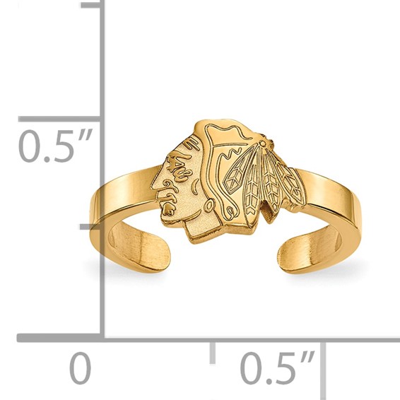 10Ky NHL Logo Art Blackhawks Toe Ring