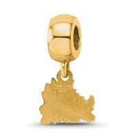 Sterling Silver Gold-plated LogoArt Texas Christian University Horned Frog Small Dangle Bead Charm view 5