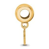 Sterling Silver Gold-plated Logo Art Old Dominion University O-d-u Extra Small Dangle Bead Charm view 2