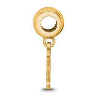 Sterling Silver Gold-plated LogoArt University of North Carolina N-c Small Dangle Bead Charm view 2