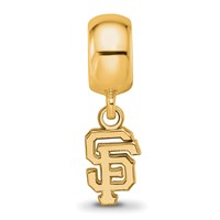 Sterling Silver Gold Plated Major League Baseball LogoArt San Francisco Giants Extra Small Dangle view 4