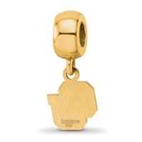 Sterling Silver Gold-plated LogoArt University of Colorado C-u Extra Small Dangle Bead Charm view 5