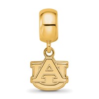 Sterling Silver Gold-plated LogoArt Auburn University A-u Extra Small Dangle Bead Charm view 4