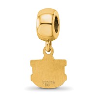 Sterling Silver Gold-plated LogoArt Auburn University A-u Extra Small Dangle Bead Charm view 5