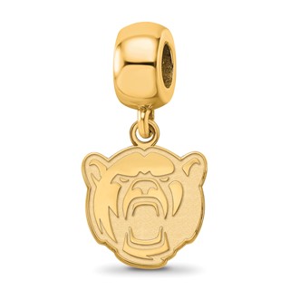 Sterling Silver Gold-plated LogoArt Baylor University Small Dangle Bead Charm