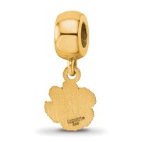 Sterling Silver Gold-plated LogoArt Clemson University Tiger Paw Extra Small Dangle Bead Charm view 5