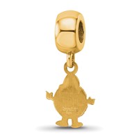 Sterling Silver Gold-plated LogoArt Syracuse University Mascot Small Dangle Bead Charm view 5