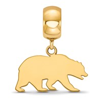 Sterling Silver Gold-plated LogoArt University of California Berkeley Bear Small Dangle Bead Charm view 3