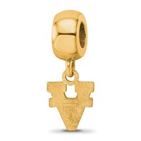 Sterling Silver Gold-plated LogoArt University of Virginia Extra Small Dangle Bead Charm view 5