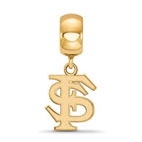 Sterling Silver Gold-plated LogoArt Florida State University F-s Small Dangle Bead Charm view 3