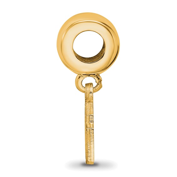 Sterling Silver Gold-plated LogoArt The Ohio State University Extra Small Dangle Bead Charm