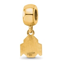 Sterling Silver Gold-plated LogoArt the Ohio State University Extra Small Dangle Bead Charm view 5