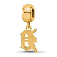 Sterling Silver Gold Plated Major League Baseball LogoArt Detroit Tigers Small Dangle Bead view 5