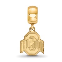 Sterling Silver Gold-plated LogoArt the Ohio State University Small Dangle Bead Charm view 3