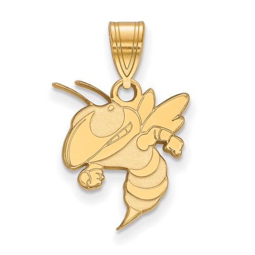 10k Gold LogoArt Georgia Institute of Technology Yellow Jacket Medium Pendant