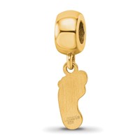 Sterling Silver Gold-plated LogoArt University of North Carolina Tar Heel Small Dangle Bead Charm view 5