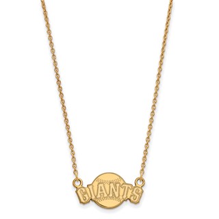Sterling Silver Gold Plated Major League Baseball LogoArt San Francisco Giants Necklace