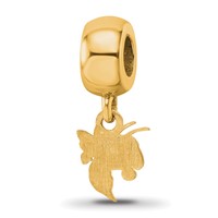 Sterling Silver Gold-plated LogoArt Georgia Institute of Technology Yellow Jacket Extra Small Dangle Bead Charm view 5